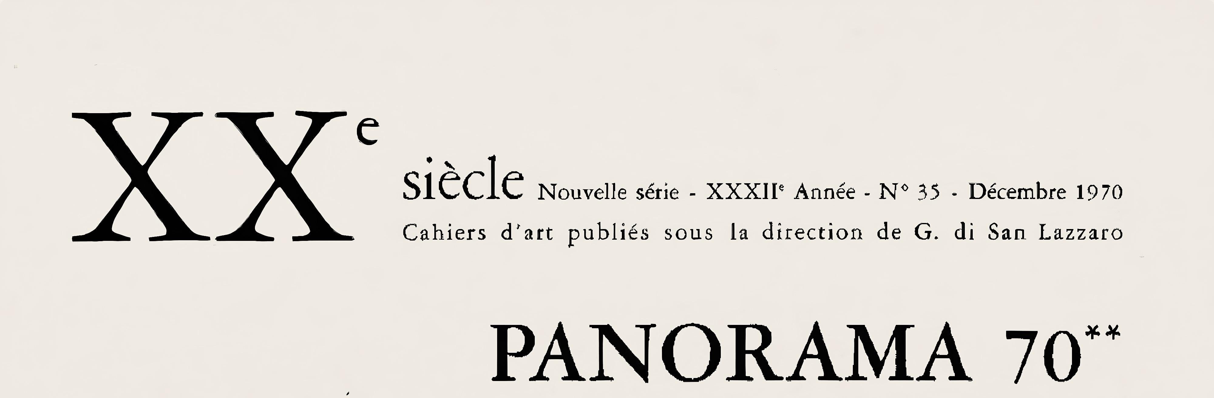 Lithograph on vélin paper. Paper Size: 12.4 x 9.65 inches. Inscription: Signed in the plate and unnumbered, as issued. Notes: From the album, XXe siècle, Nouvelle série, XXXII Année N° 35, Décembre 1970, Cahiers d'art créés en 1938 par G. di San