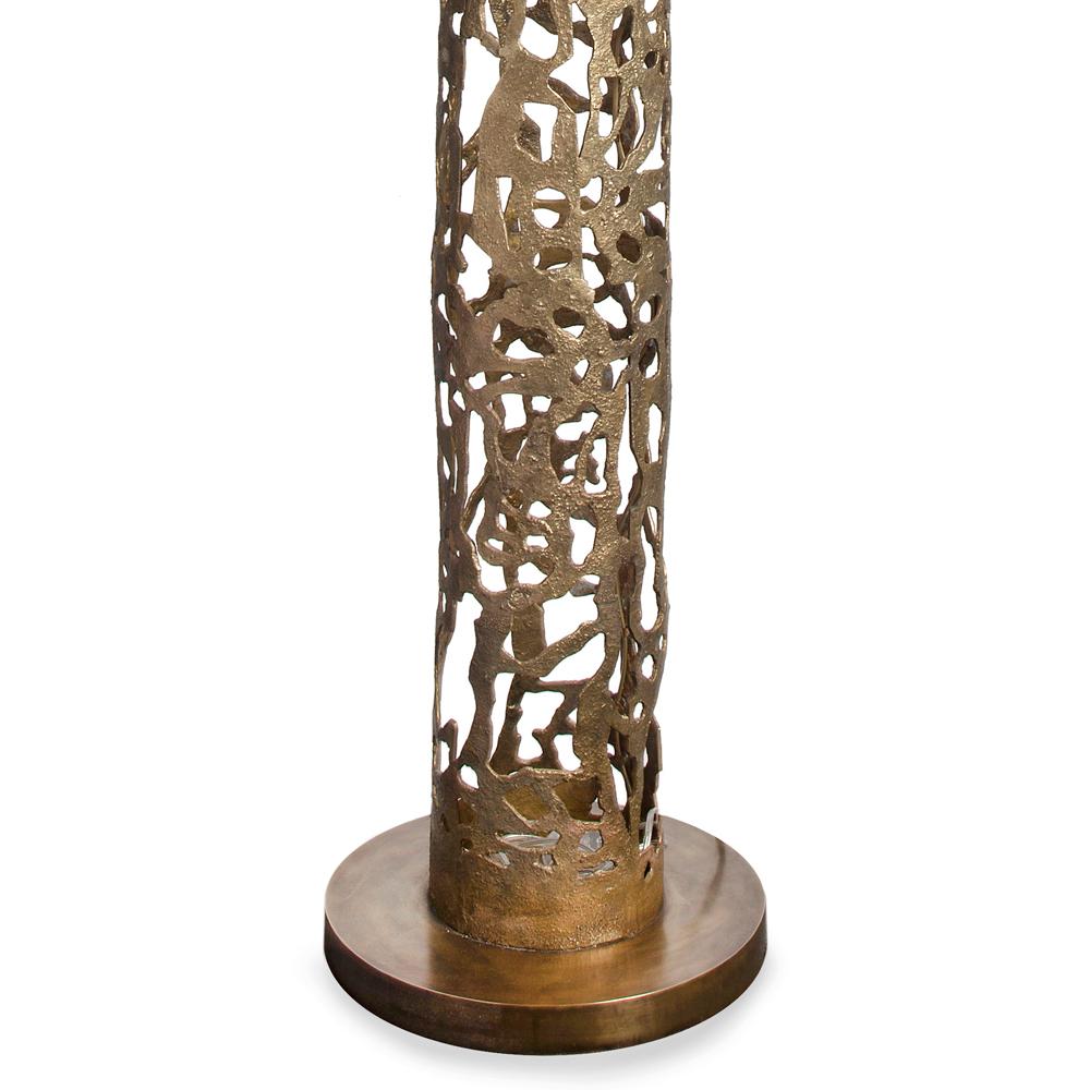 Forged Anna Floor Lamp in Solid Bronze For Sale