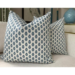 Anna French for Thibaut “Julian” in Blue Down-Filled 18" Pillow