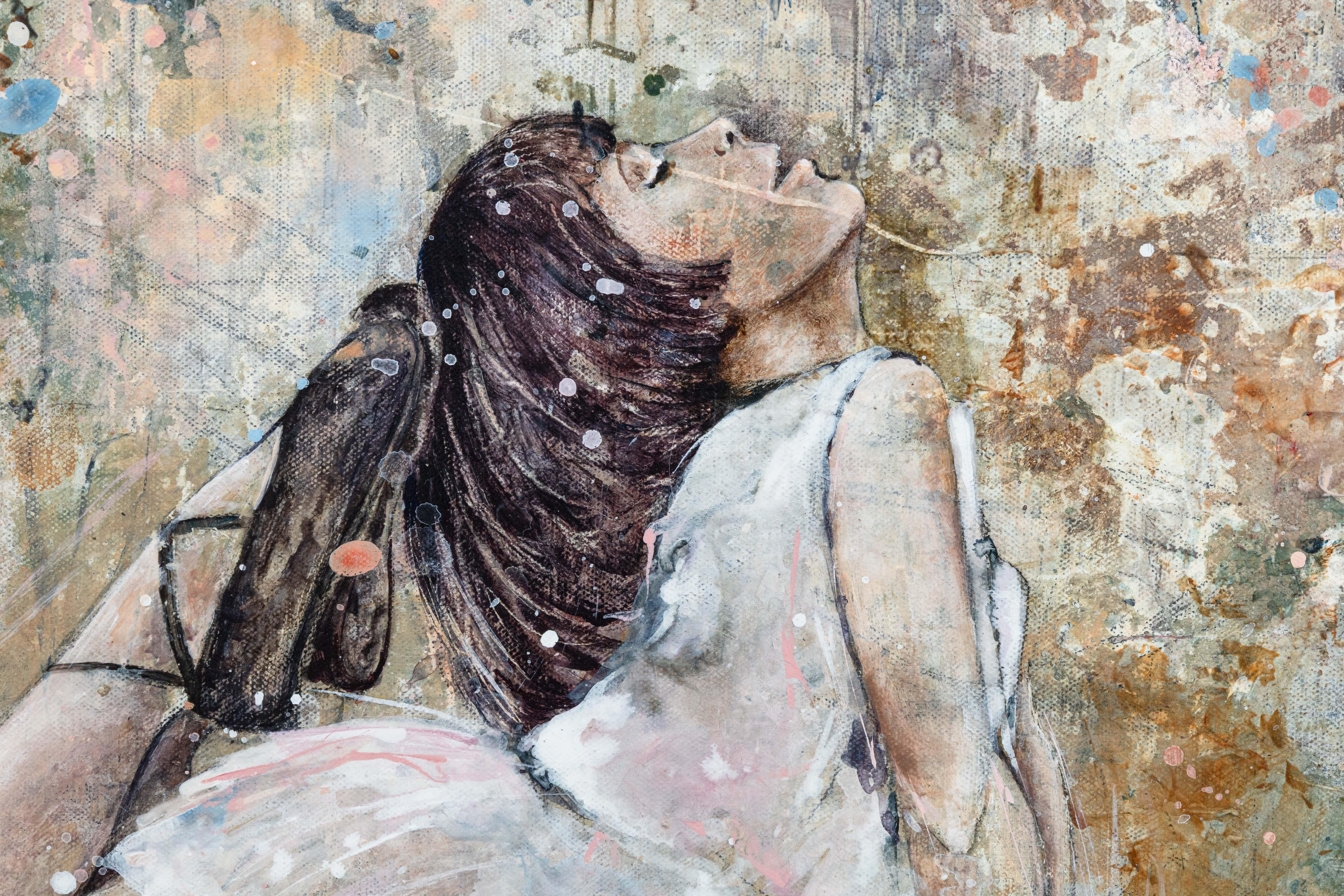 Anna Ganina Queens of Summer Signiert Zeitgenössischer Surrealismus Acrylgemälde im Zustand „Gut“ im Angebot in Keego Harbor, MI