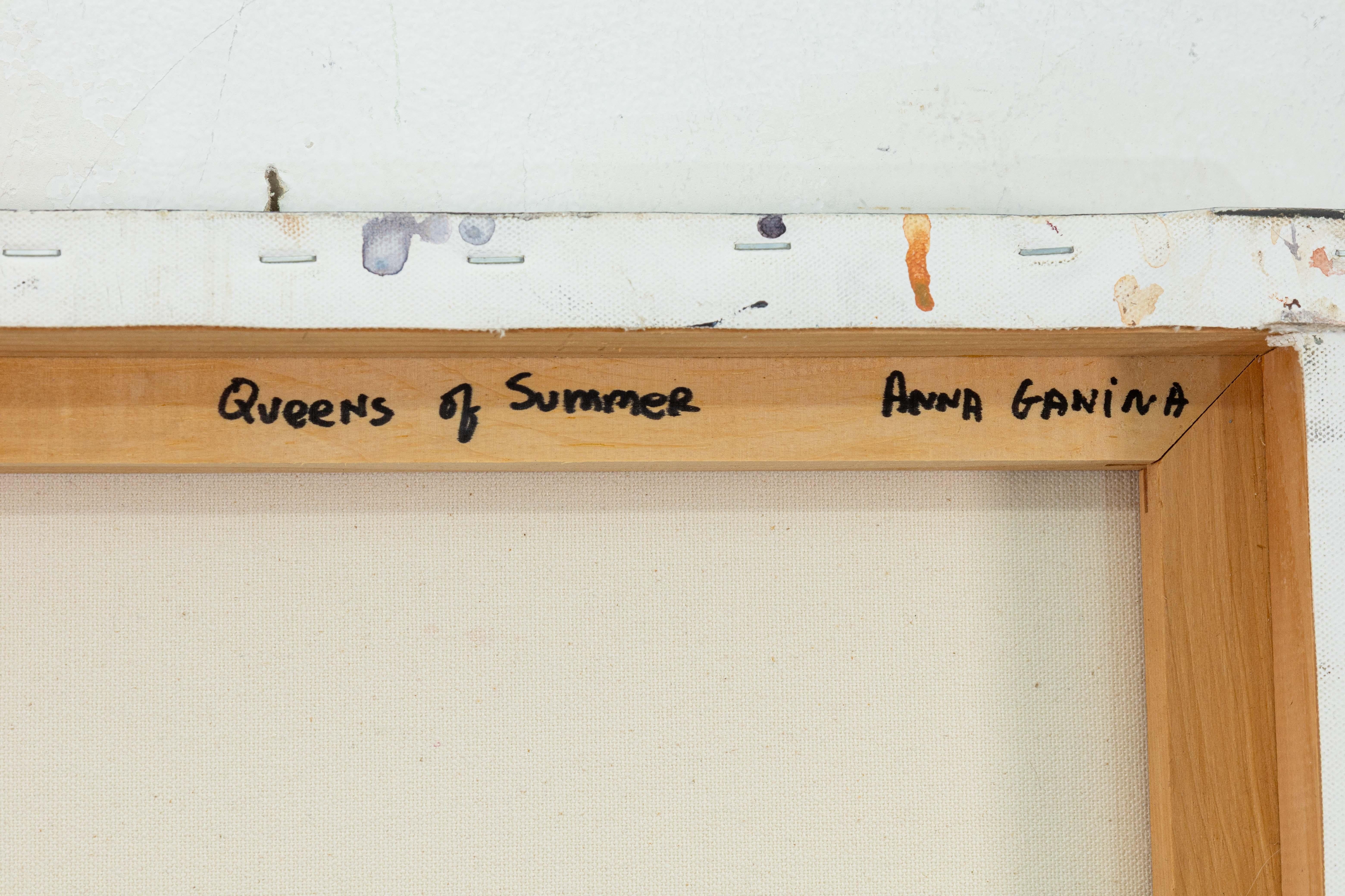 Anna Ganina Queens of Summer Signiert Zeitgenössischer Surrealismus Acrylgemälde im Angebot 1