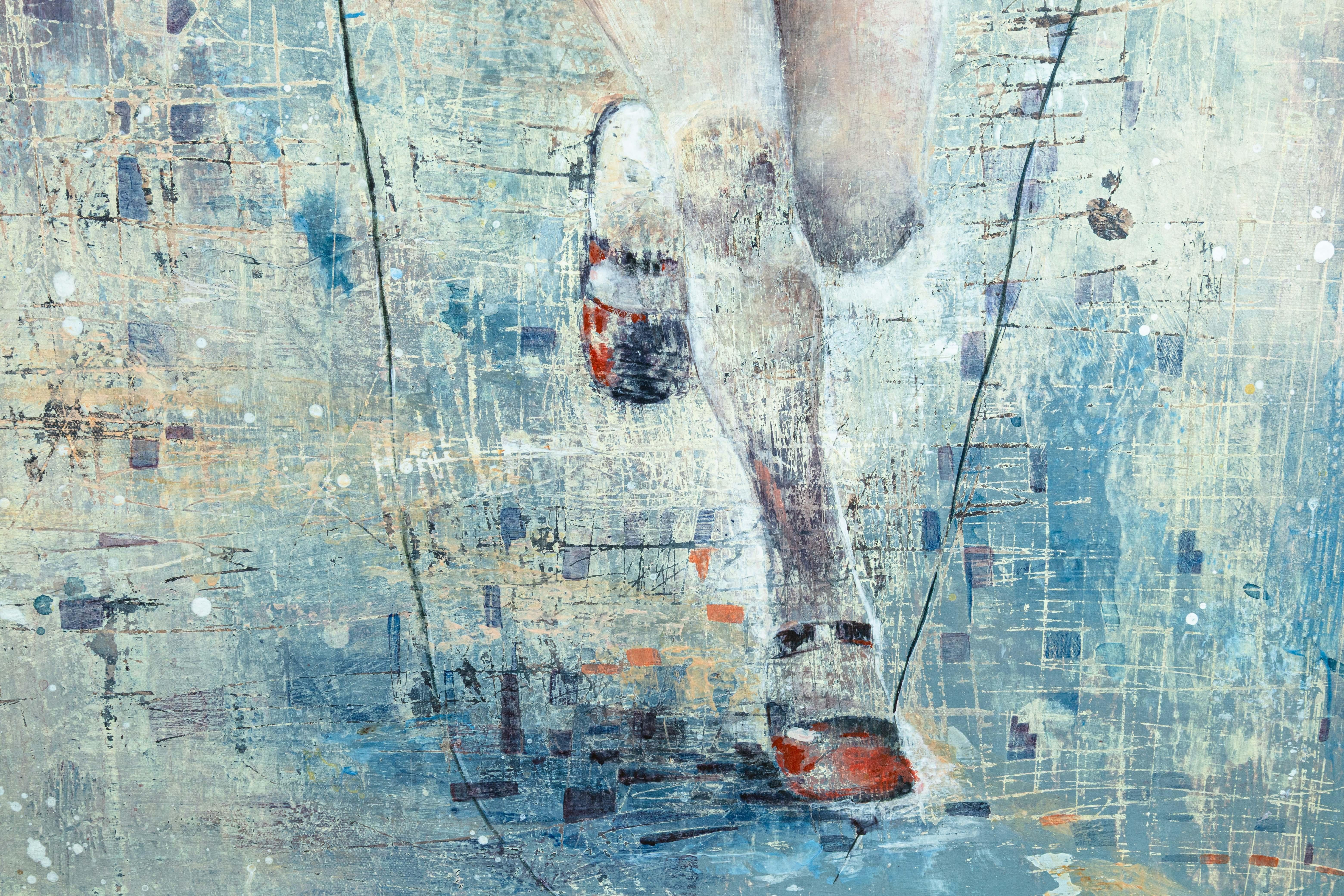 Anna Ganina Recapturing Summer Signiert Zeitgenössischer Surrealismus Acrylgemälde im Zustand „Gut“ im Angebot in Keego Harbor, MI