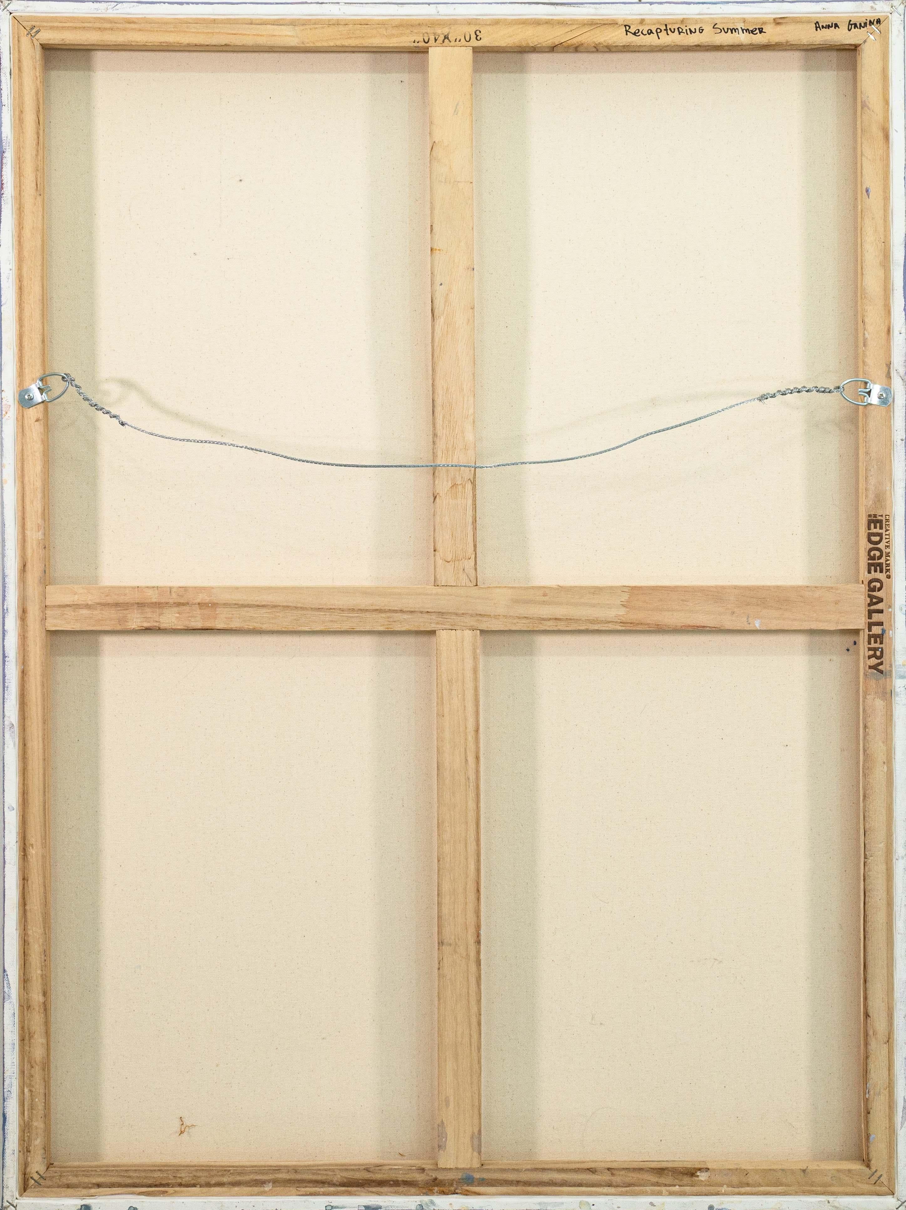 Anna Ganina Recapturing Summer Signiert Zeitgenössischer Surrealismus Acrylgemälde (Leinwand) im Angebot