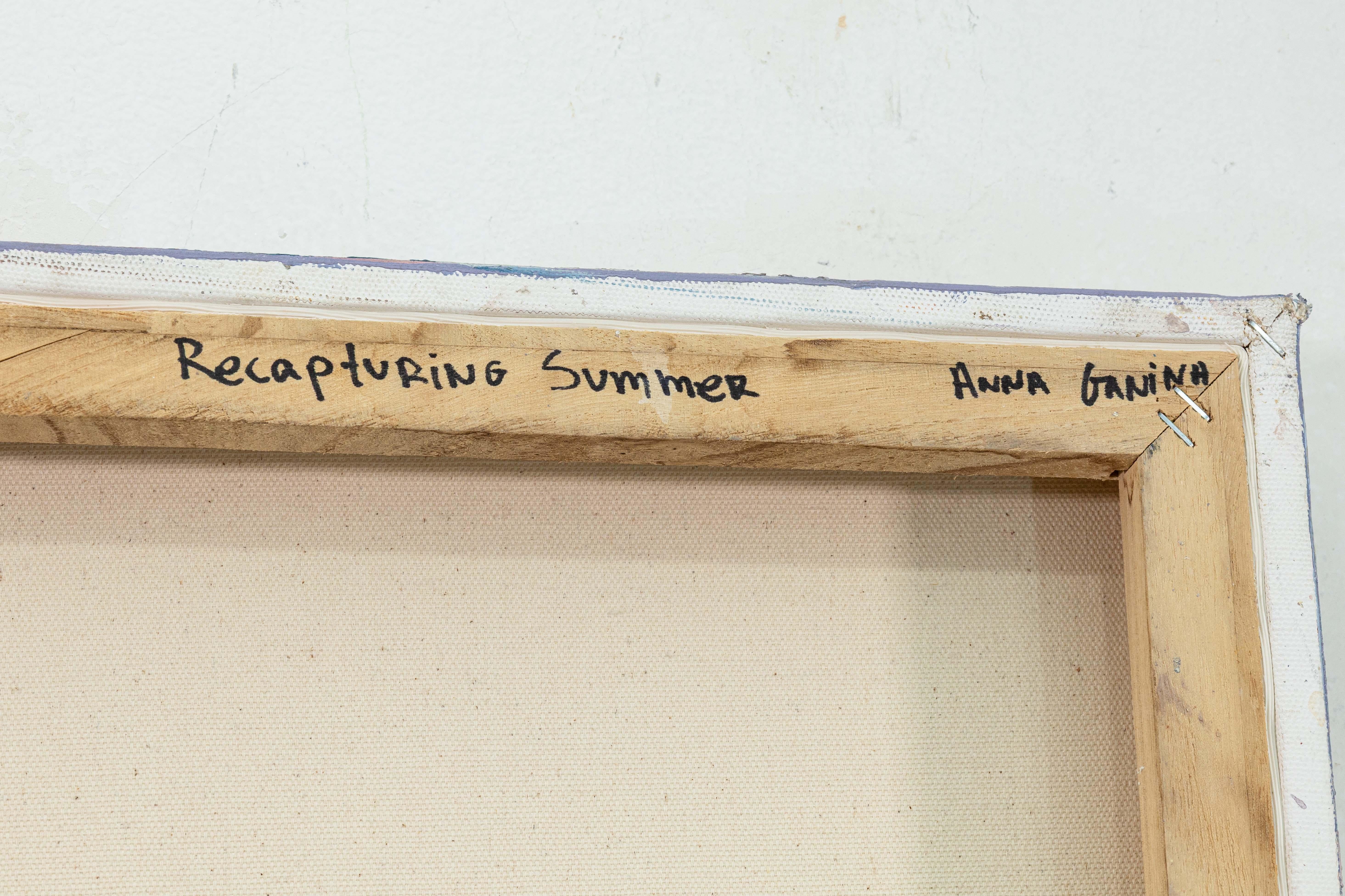 Anna Ganina Recapturing Summer Signiert Zeitgenössischer Surrealismus Acrylgemälde im Angebot 1