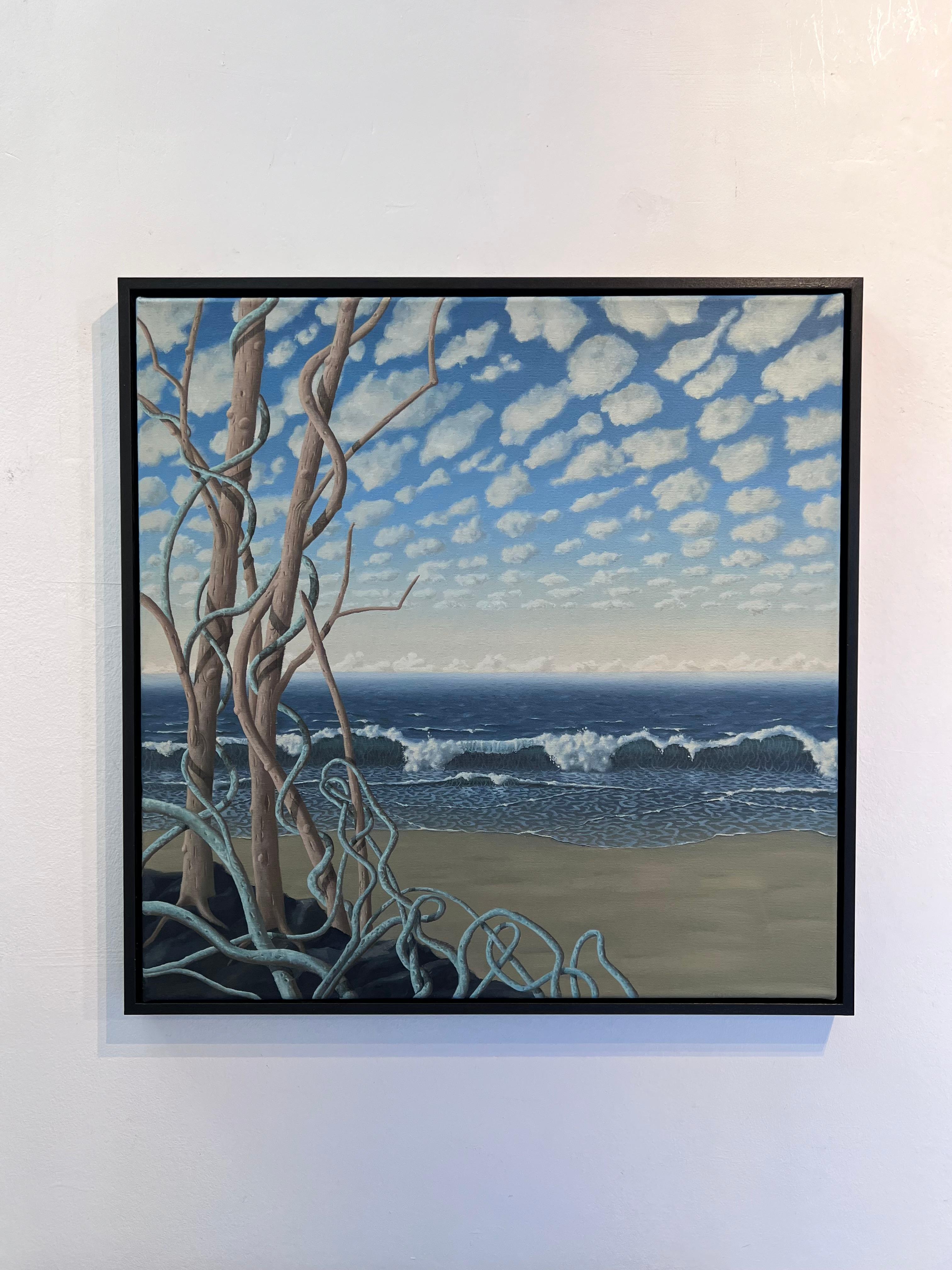 Paysage de nuages célestes - réalisme original surréaliste paysage marin-océan-paysage de nuages - Painting de Anna Geerdes