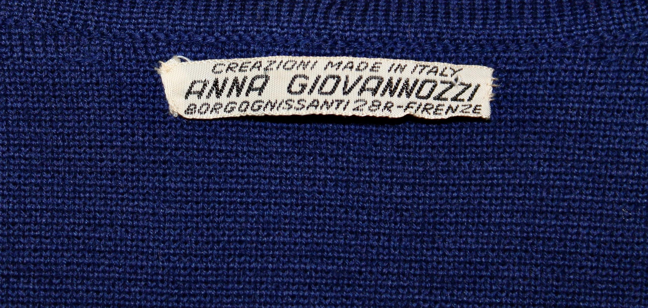Anna Giovannozzi Dunkelblaue Jacke und Tageskleid im Angebot 6