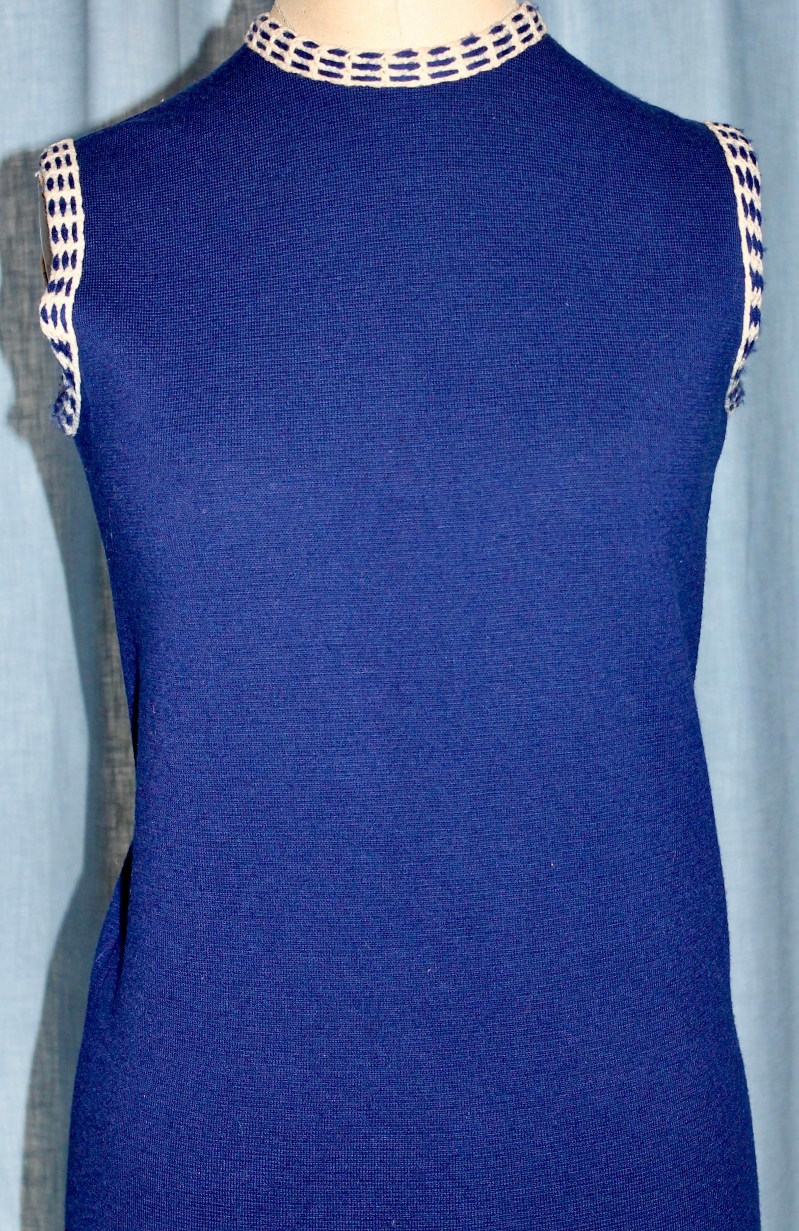 Anna Giovannozzi Dunkelblaue Jacke und Tageskleid im Angebot 4