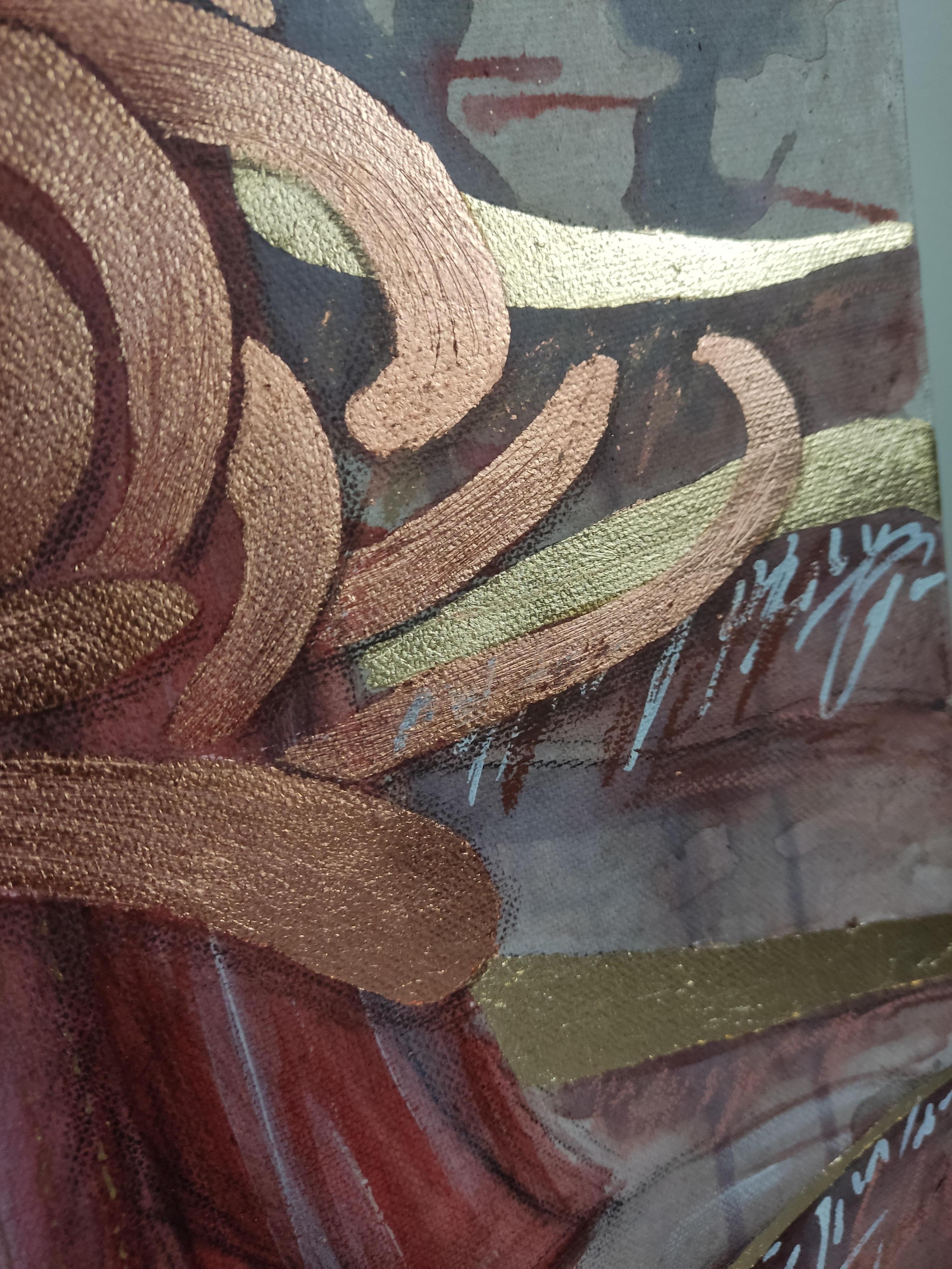 Voz del desierto  Vibraciones alrededor - Interior Painting Oro de Anna Goldbrook