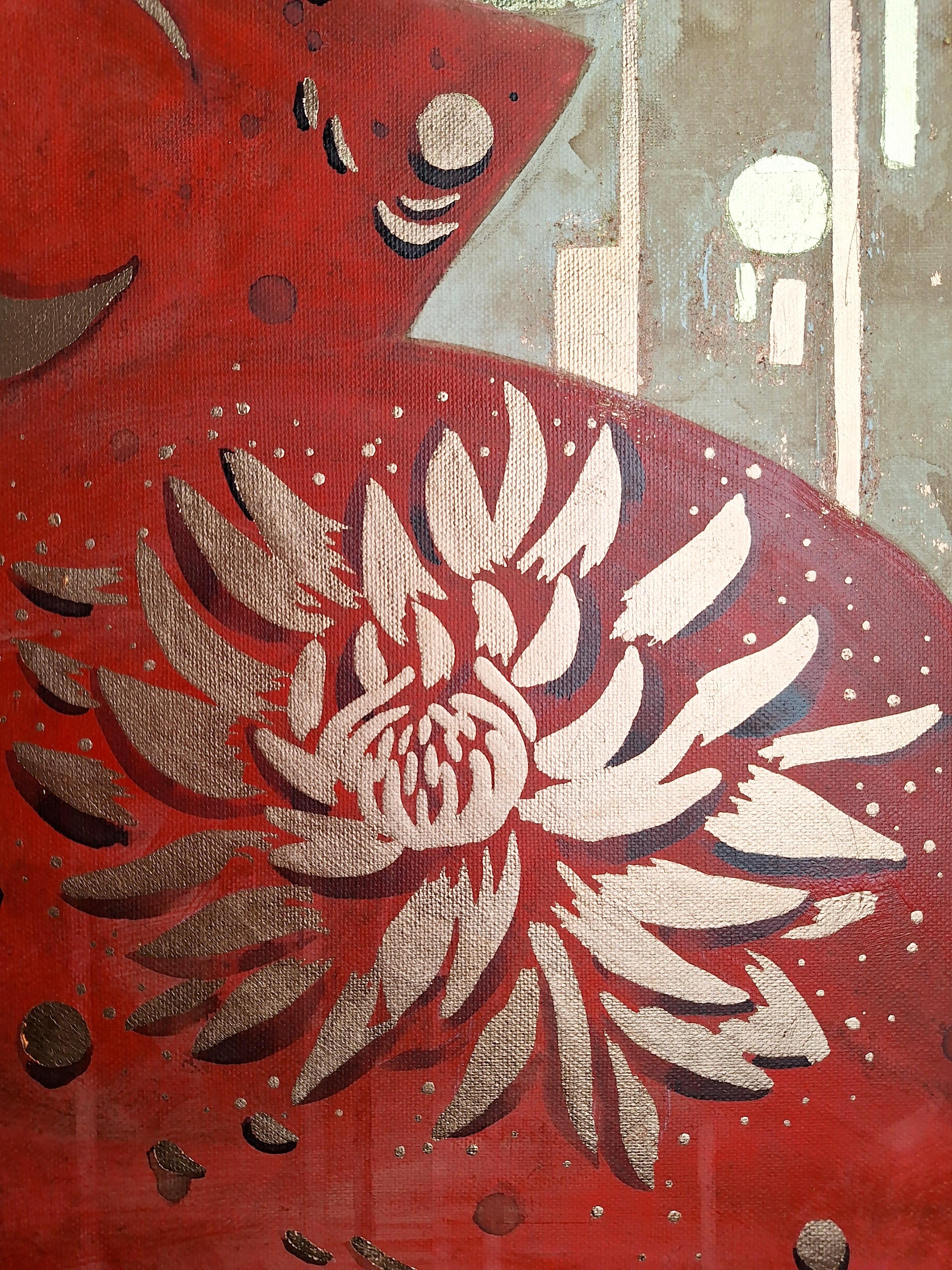 Ho fatto un sogno  L'incontro tra la Luna e il Sole - Interior Painting Oro di Anna Goldbrook