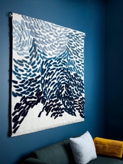 Murmuration - Tufted textile wall hanging by British artist Anna Gravelle