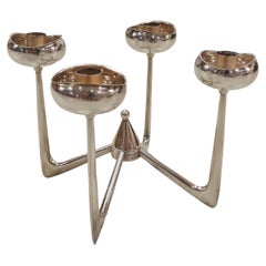 Anna Greta-Eker Candleholder In Silver