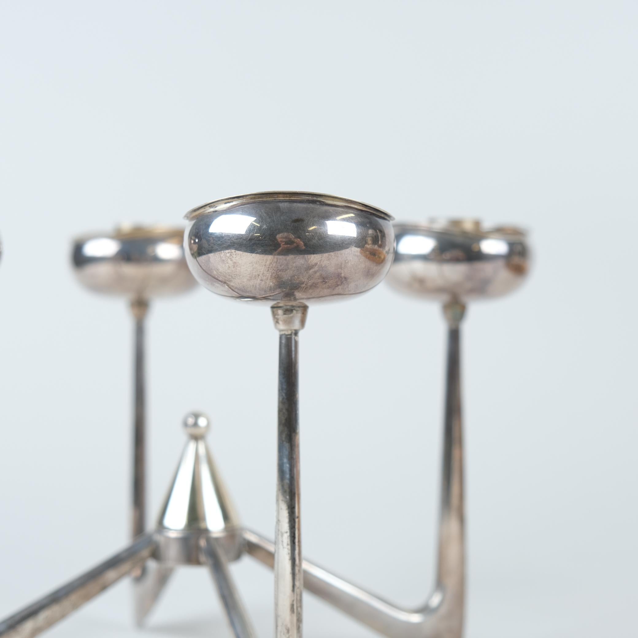 Anna-Greta Eker Portacandele futuristico in argento, Auran Kultaseppä 1963 in vendita 2