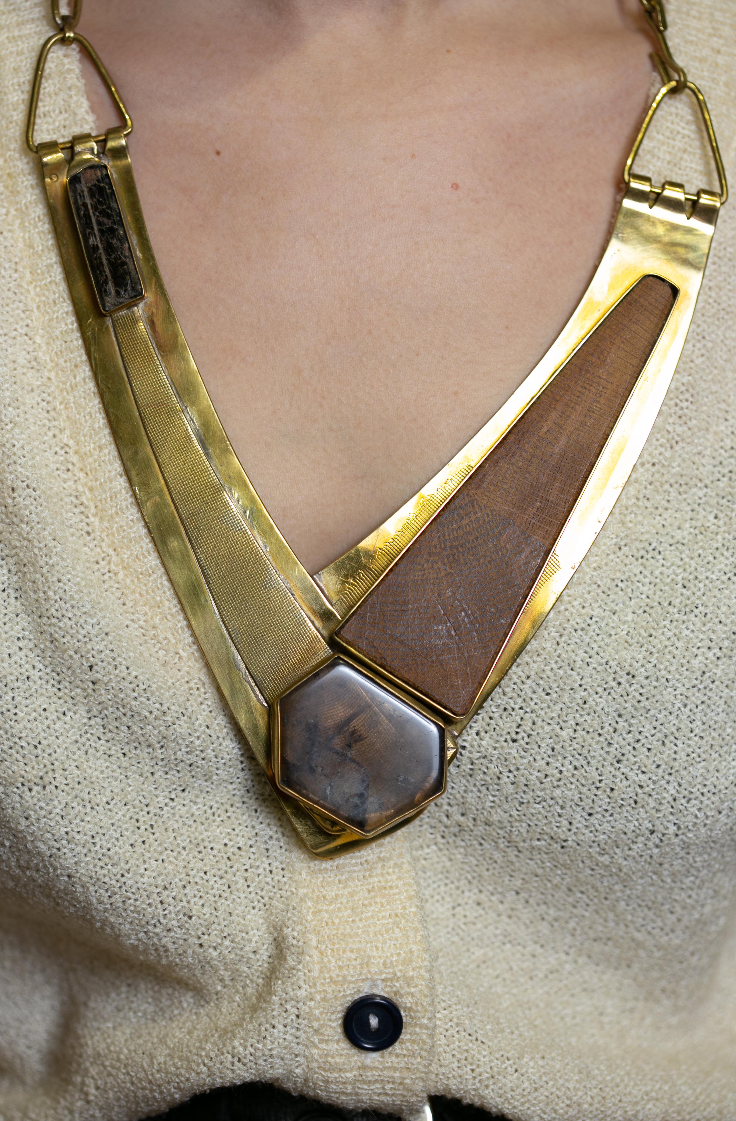 Anna Greta Eker Norway 1970s Modernist Necklace In Good Condition For Sale In Oslo, NO