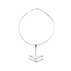 Vintage Erling Christoffersen Sterling Silver Anchor Pendant and Collar