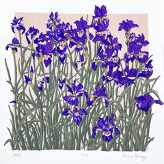 Iris by Anna Harley, Limited Edition Print, Botanical, Floral Art, Nature 