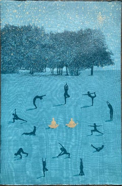 Anna Harley, Yoga in the Dark, Limited Edition Print, Affordable Art