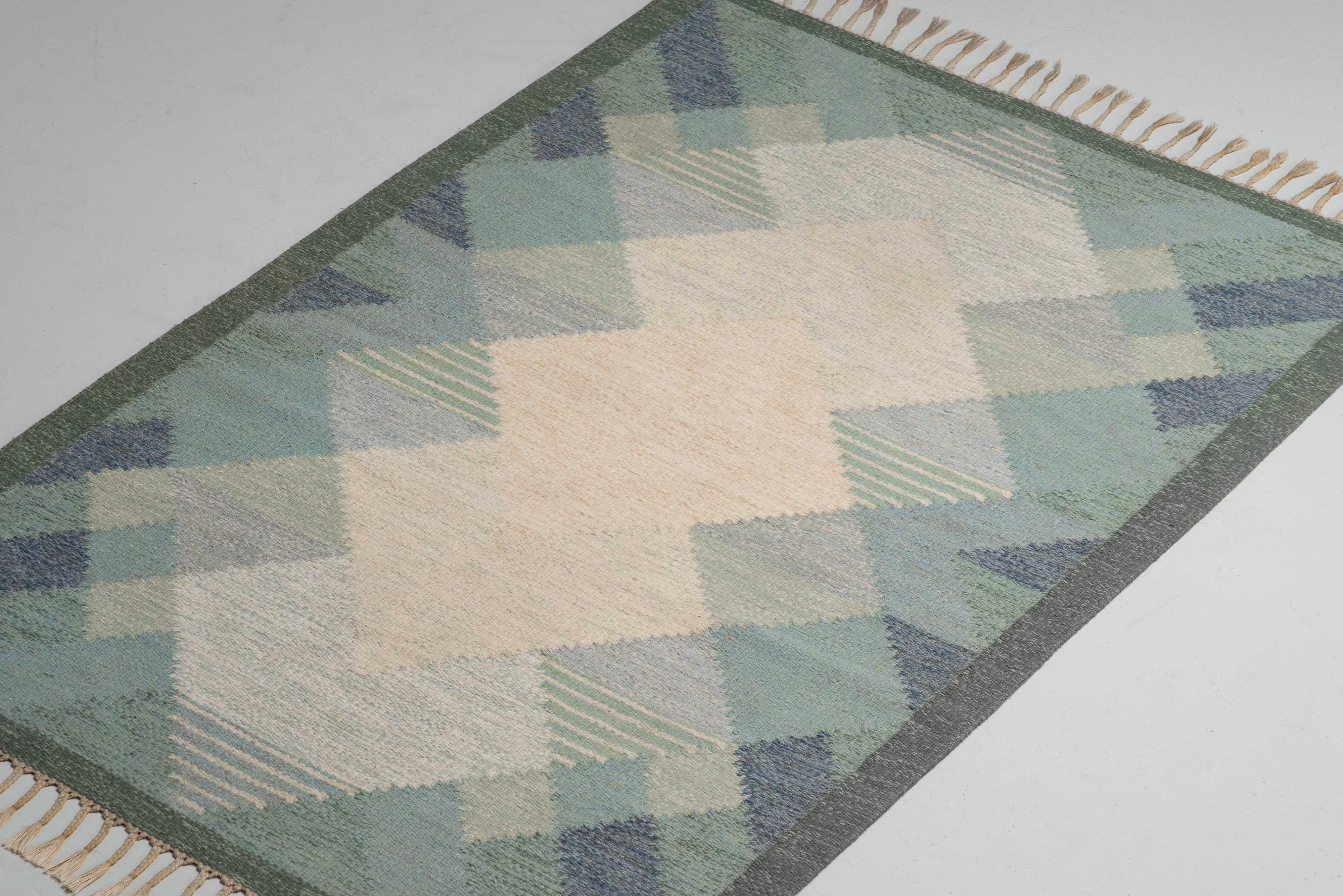 Mid-20th Century Anna Johanna Ångström Rölakan Carpet Aniara Sweden 1960 For Sale