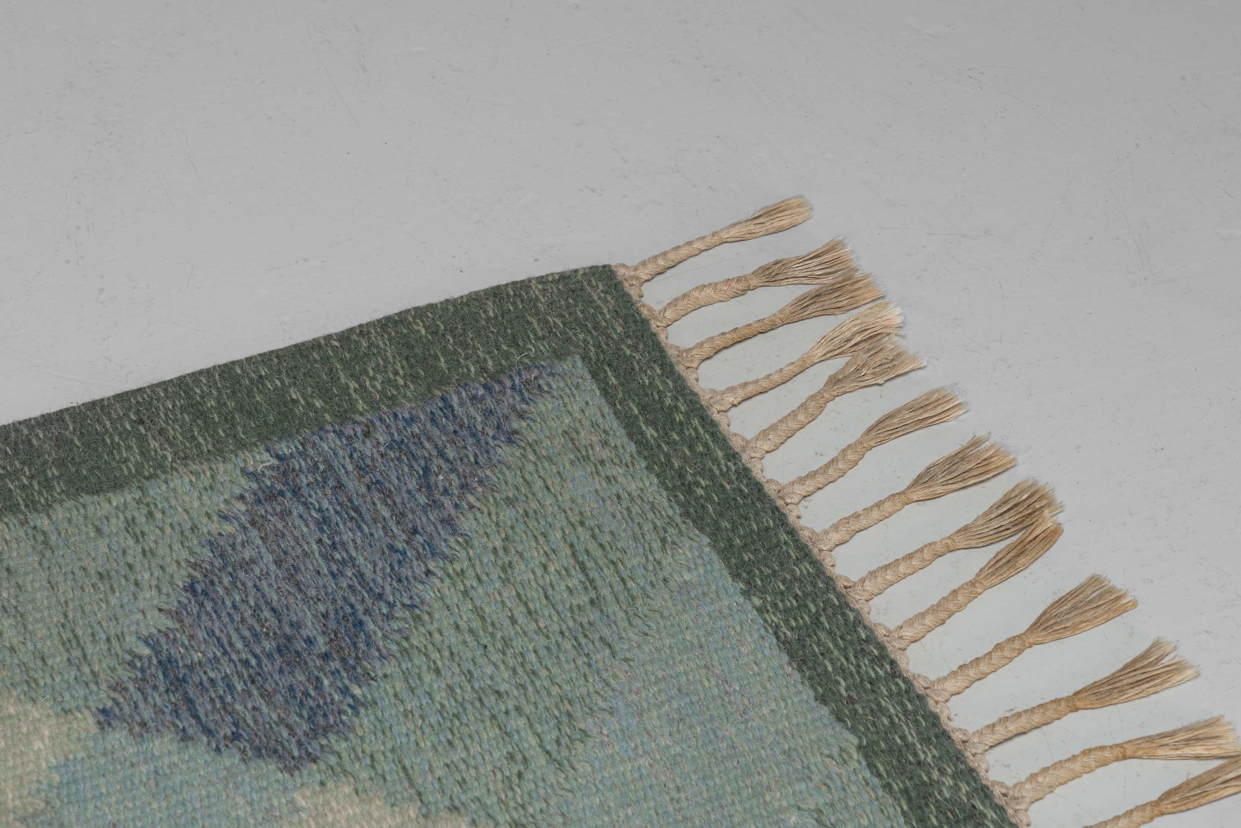 Wool Anna Johanna Ångström Rölakan Carpet Aniara Sweden 1960 For Sale