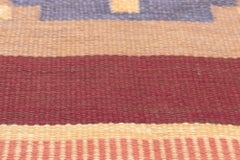 Anna Johanna Ångström Vintage Swedish Kilim Rollakan Rug, firmato Å