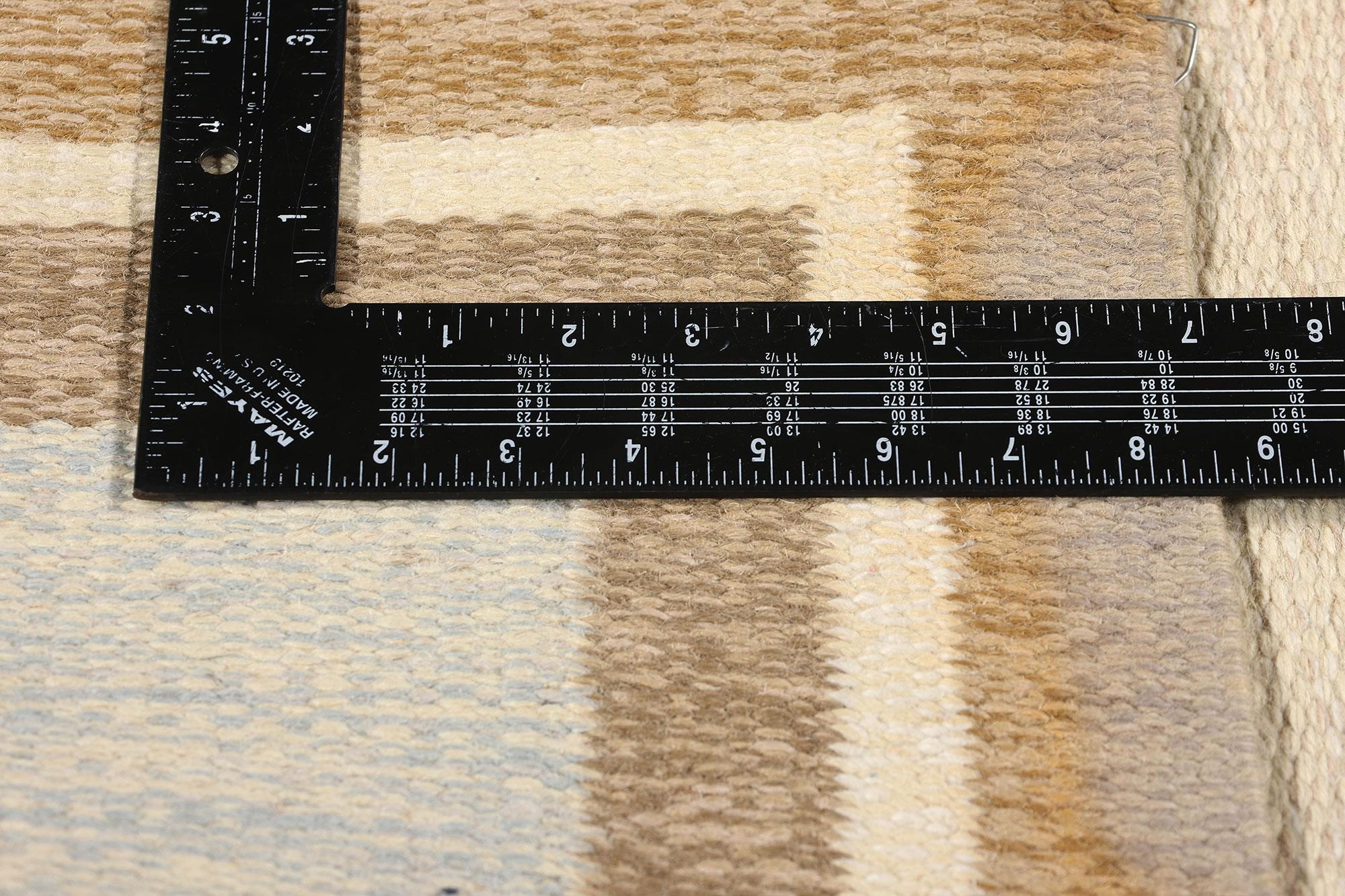 Wool Anna Johanna Ångström Vintage Swedish Kilim Rollakan Rug, Signed Å For Sale