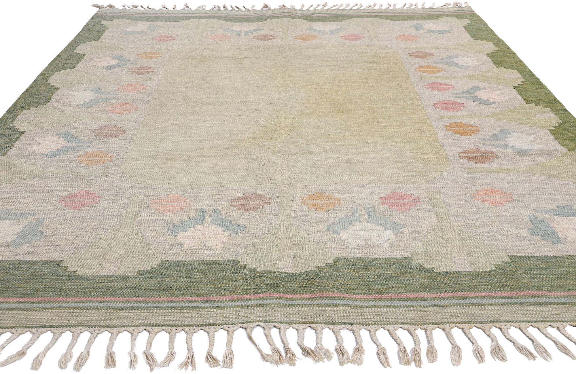 Scandinavian Modern Anna-Johanna Ångström Vintage Swedish Scandinavian Röllakan Rug, 06'05 x 09'03 For Sale