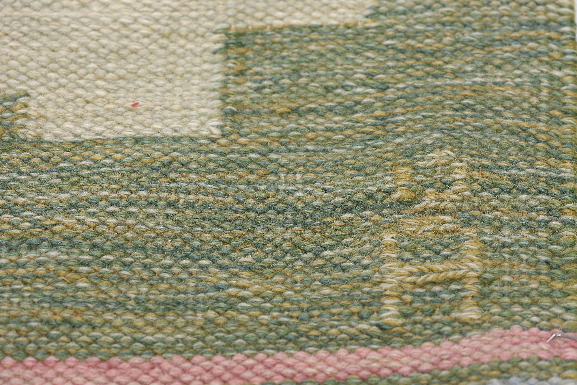 20th Century Anna-Johanna Ångström Vintage Swedish Scandinavian Röllakan Rug, 06'05 x 09'03 For Sale