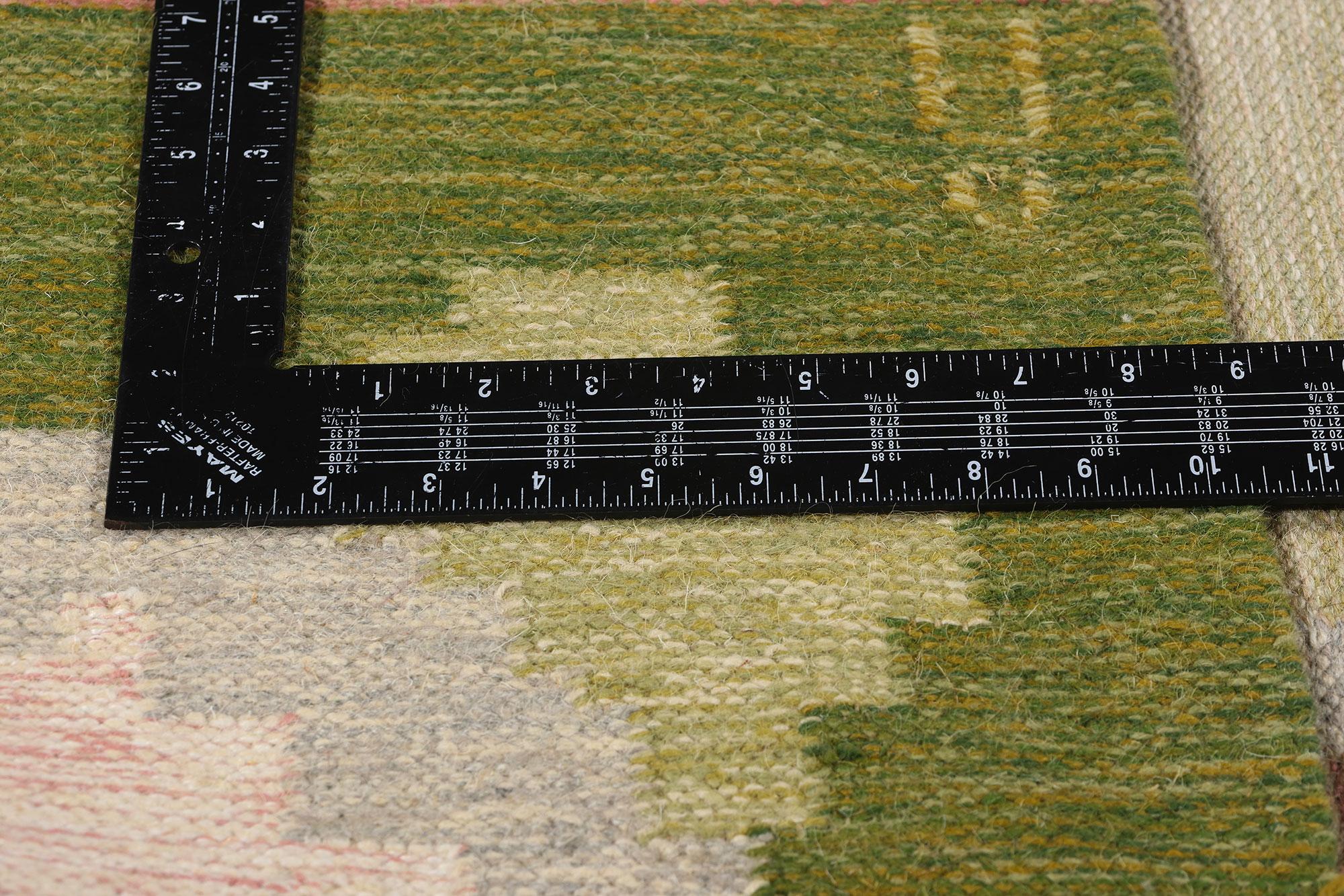 Wool Anna-Johanna Ångström Vintage Swedish Scandinavian Röllakan Rug, 06'05 x 09'03 For Sale