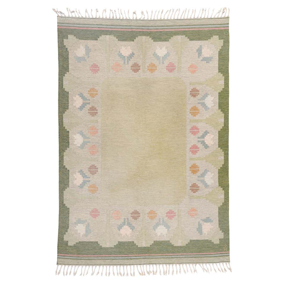 Vintage Swedish rug by Anna Greta Sjöqvist For Sale at 1stDibs