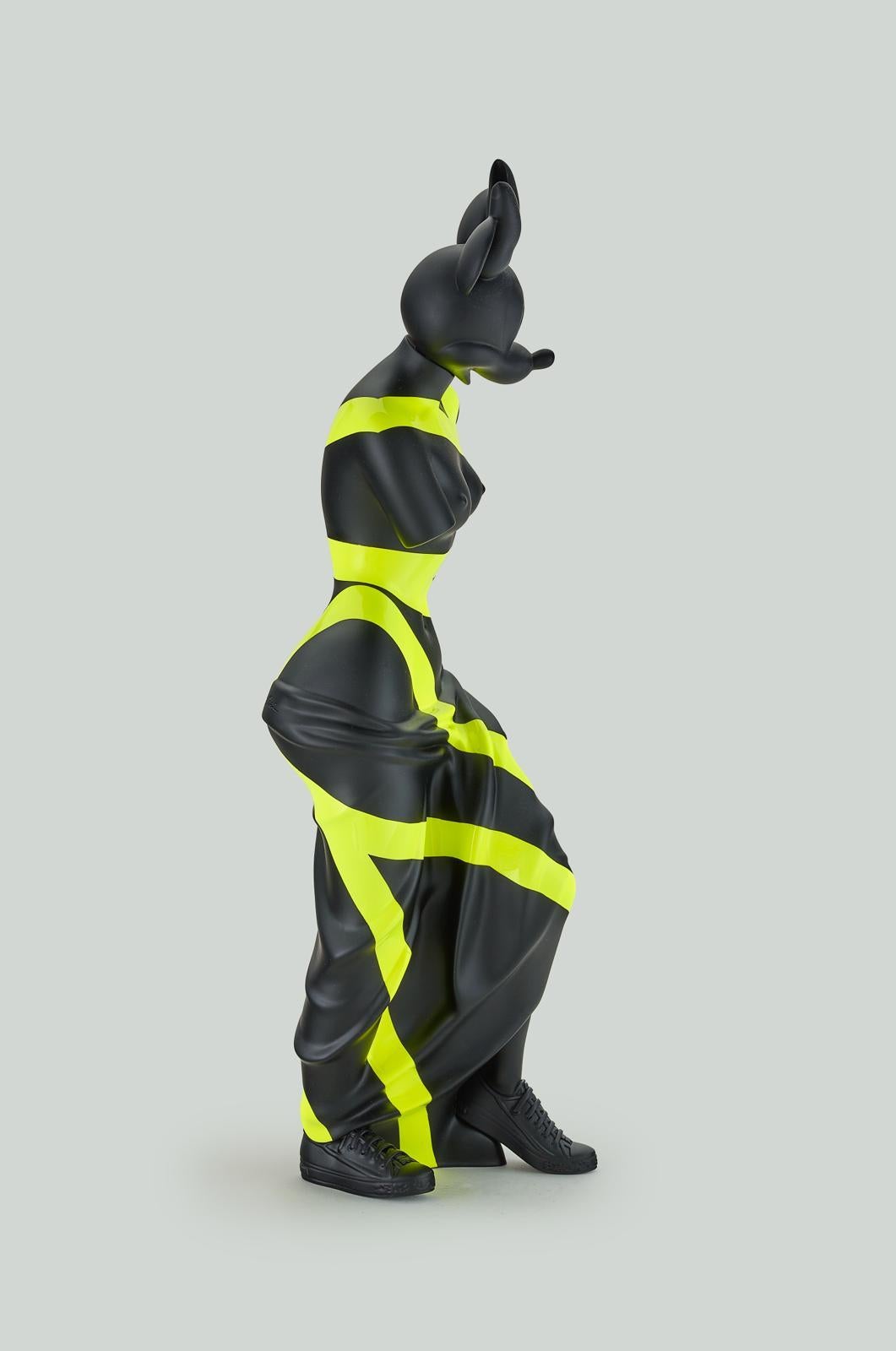 ANNA KARA - Black & yellow Minnie - Sculpture by Anna Kara