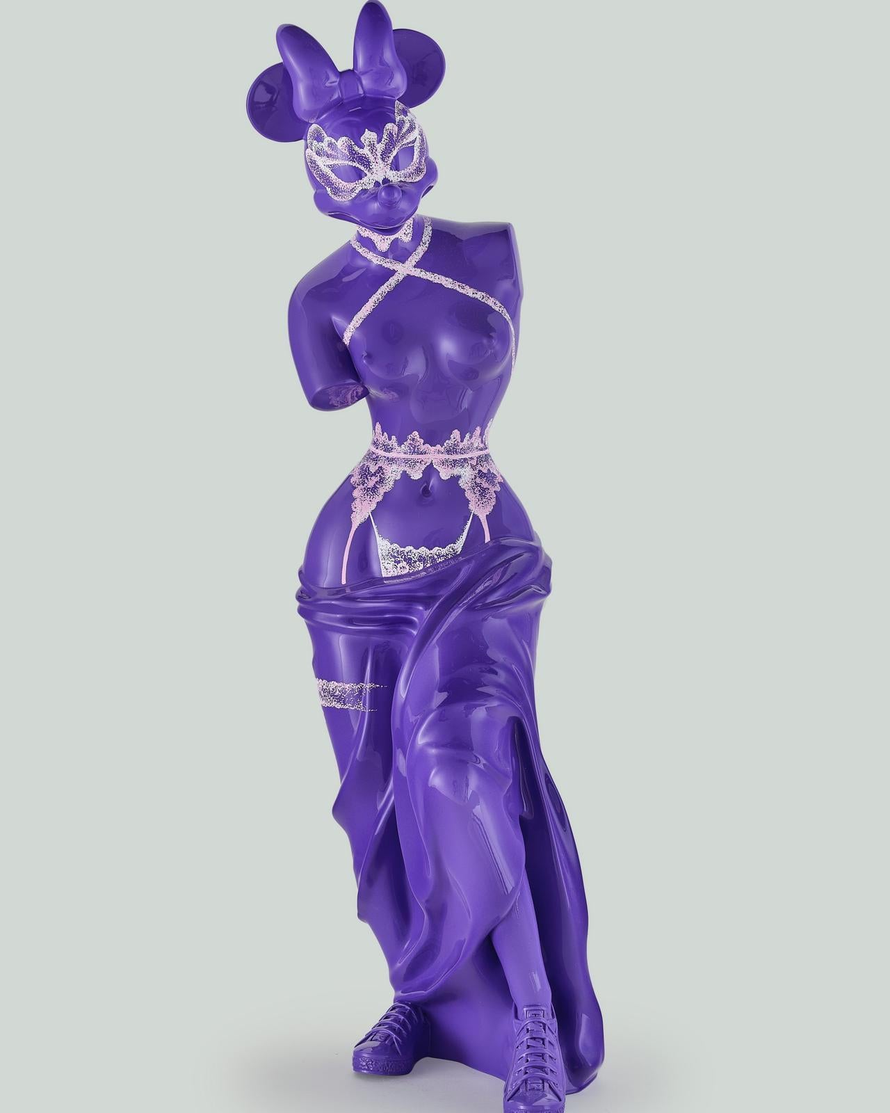 Anna Kara Figurative Sculpture - Minnie Mello Klein Purple