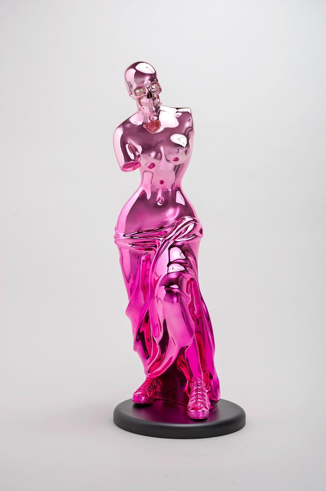 Figurative Sculpture Anna Kara - Minnie rose pâle 