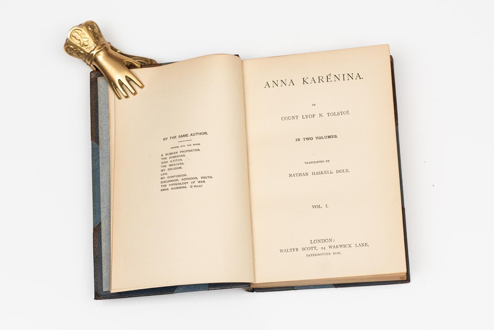 English 2 Vols. Count Lyof N. Tolstoi.Anna Karenina For Sale