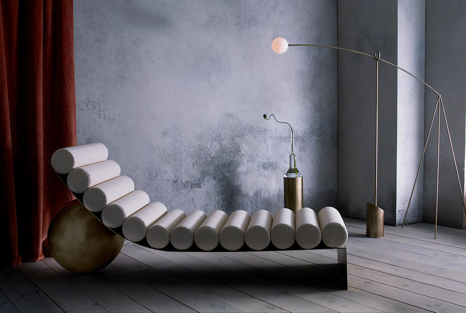 Contemporary Anna Karlin Curved Chaise For Sale