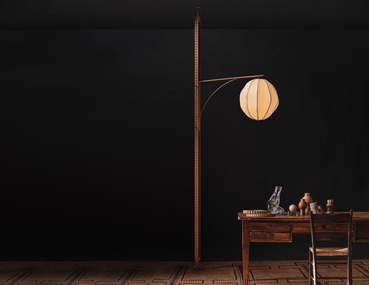 Anna Karlin Mulberry Globe Floor-to-Ceiling Lamp For Sale 3
