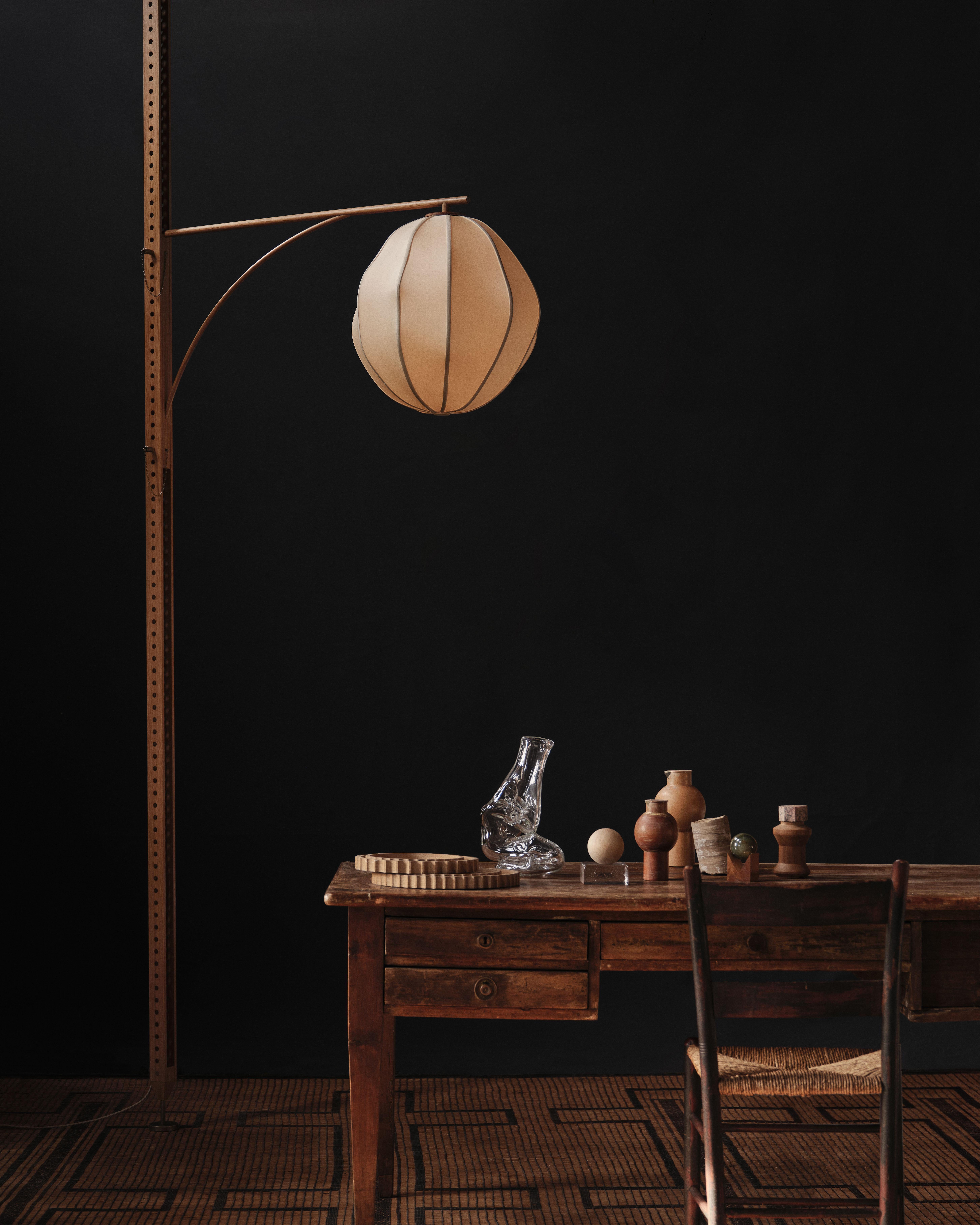Contemporary Anna Karlin Mulberry Globe Floor-to-Ceiling Lamp For Sale