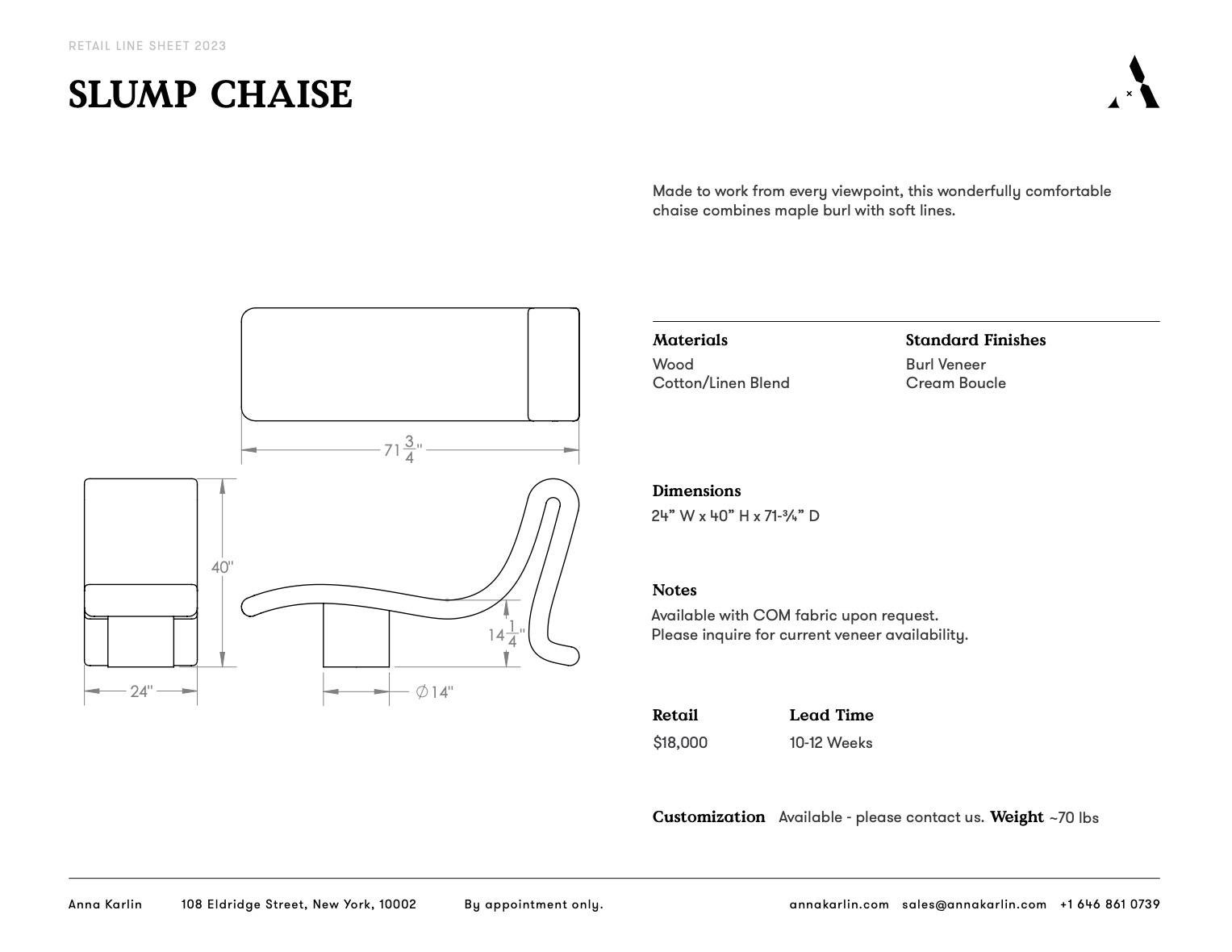 Contemporary Anna Karlin Slump Chaise For Sale