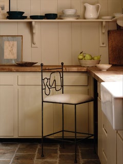 Sgabello da banco in ferro battuto Anna Karlin, A