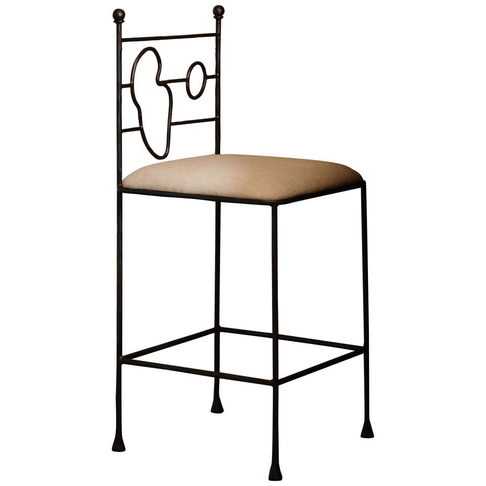 Anna Karlin Wrought Iron Counter Stool, A