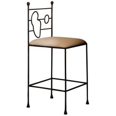 Anna Karlin Wrought Iron Counter Stool, C