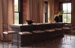 Sgabello da banco in ferro battuto Anna Karlin, D. A.