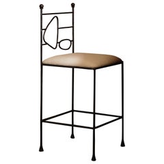 Anna Karlin Wrought Iron Counter Stool, D