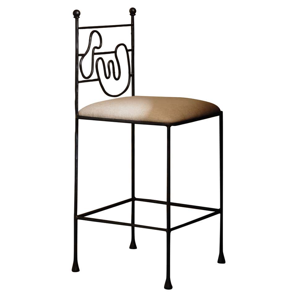 Anna Karlin Wrought Iron Counter Stool, A
