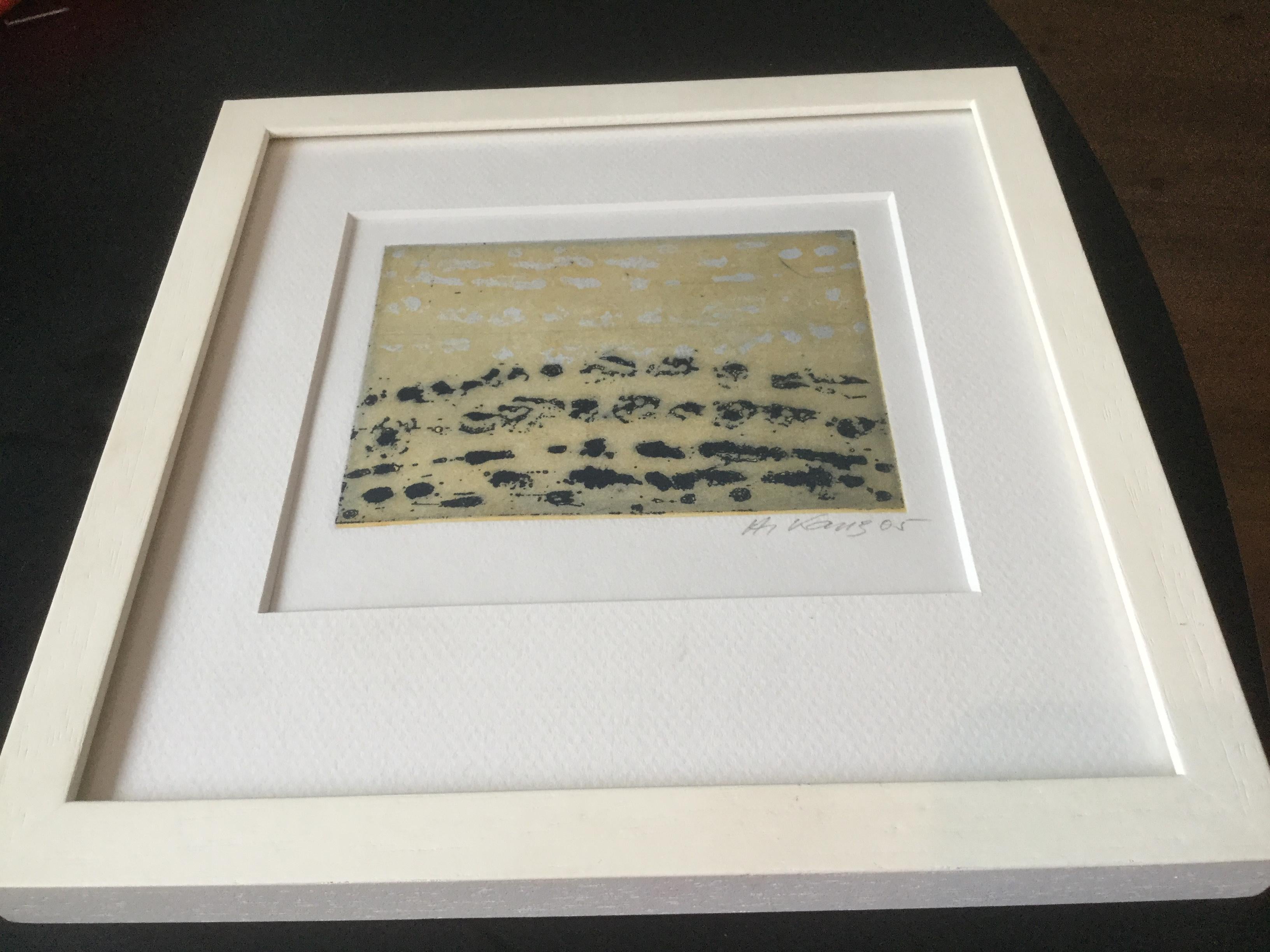 Untitled - Contemporary Abstract Nature Composition, Warm Tones - FRAMED For Sale 1