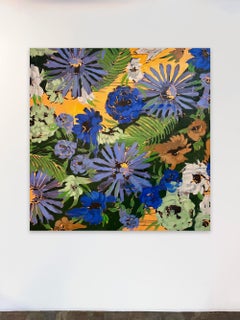 Abstract Floral Pattern, Blue and Green, It's a Jungle Anna Kincaide