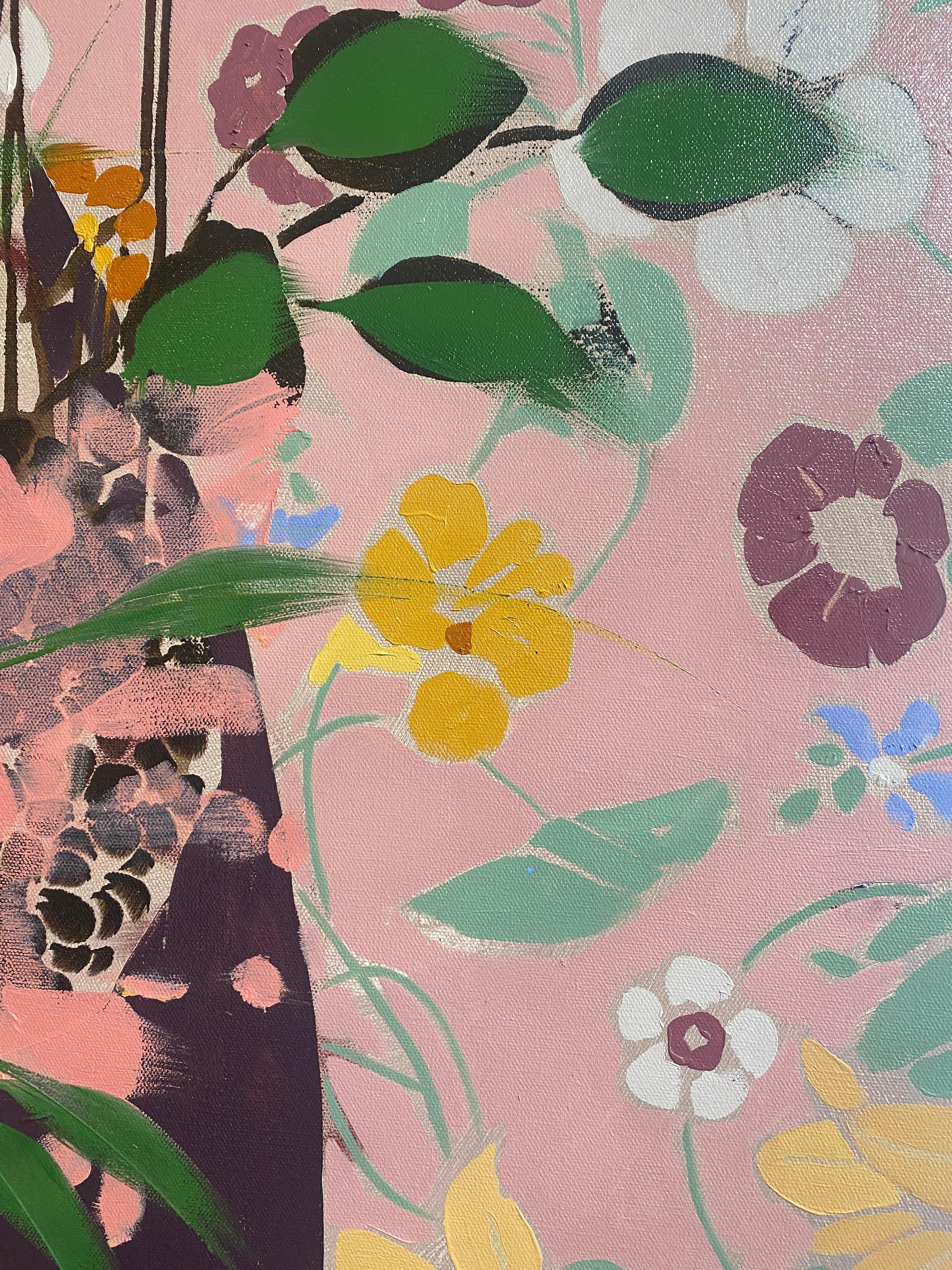 Figuratives, weibliches Porträt, geblümtes „Seasons Change“ von Anna Kincaide im Angebot 10