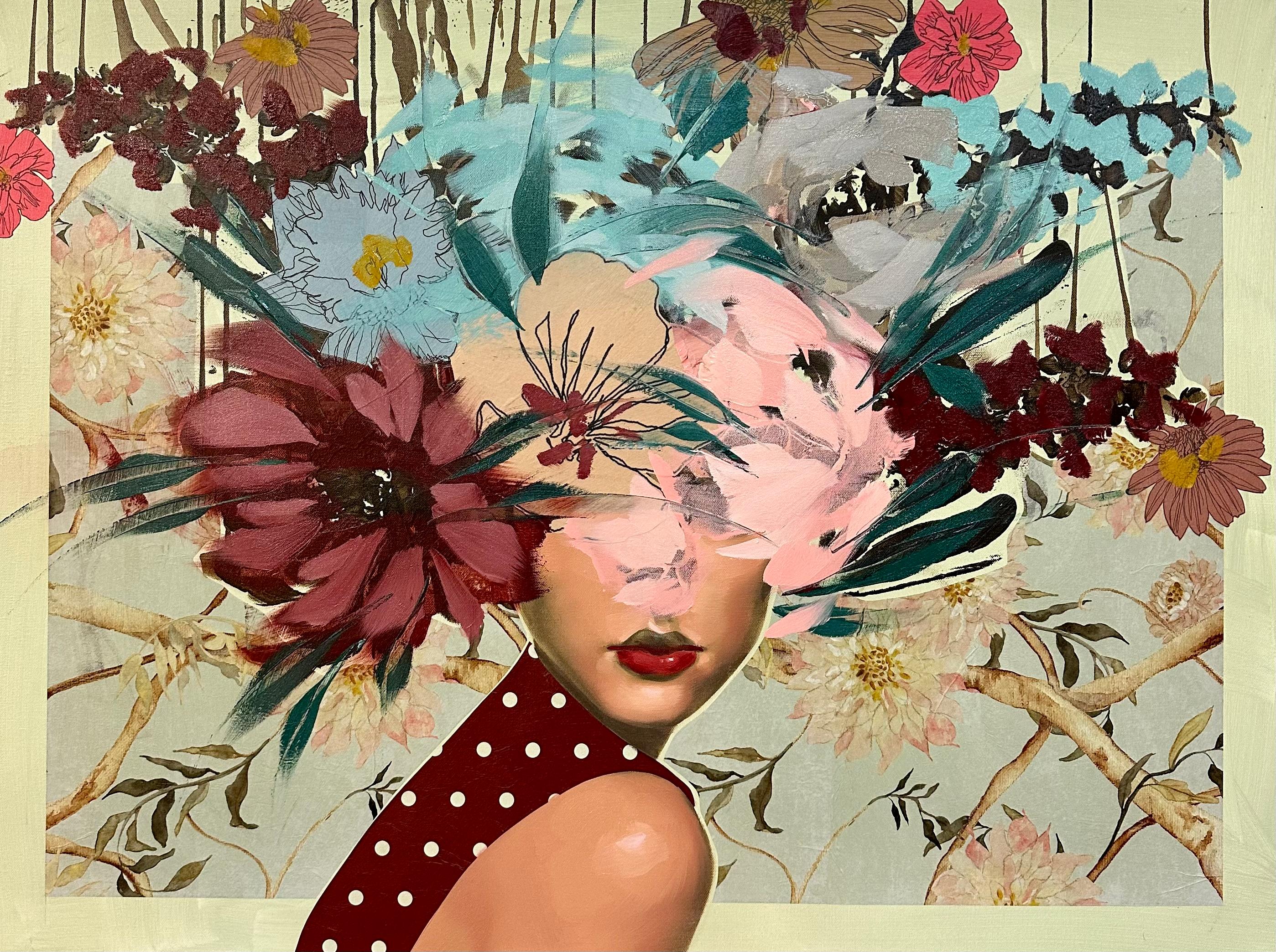 ANNA KINCAIDE
"Dans le jardin
Huile et techniques mixtes sur toile
30 x 40 pouces

Communiquant l'émotion et la narration avec l'aide limitée des expressions faciales de son personnage, Anna Kincaide crée des cascades de fleurs qui recouvrent ses