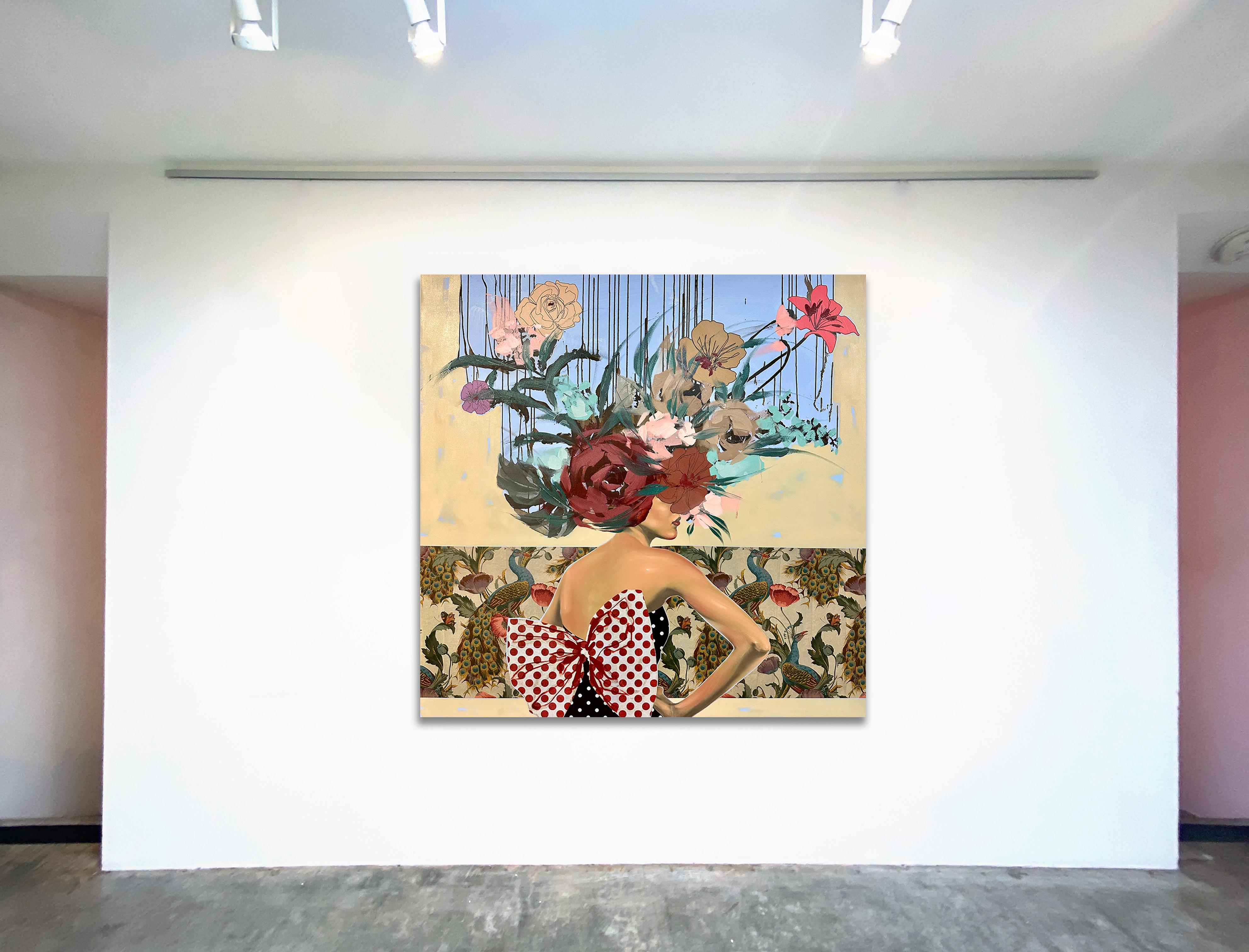 Figurative/Female/Portrait/Florals/Pattern_Make Believe_Anna Kincaide For Sale 2