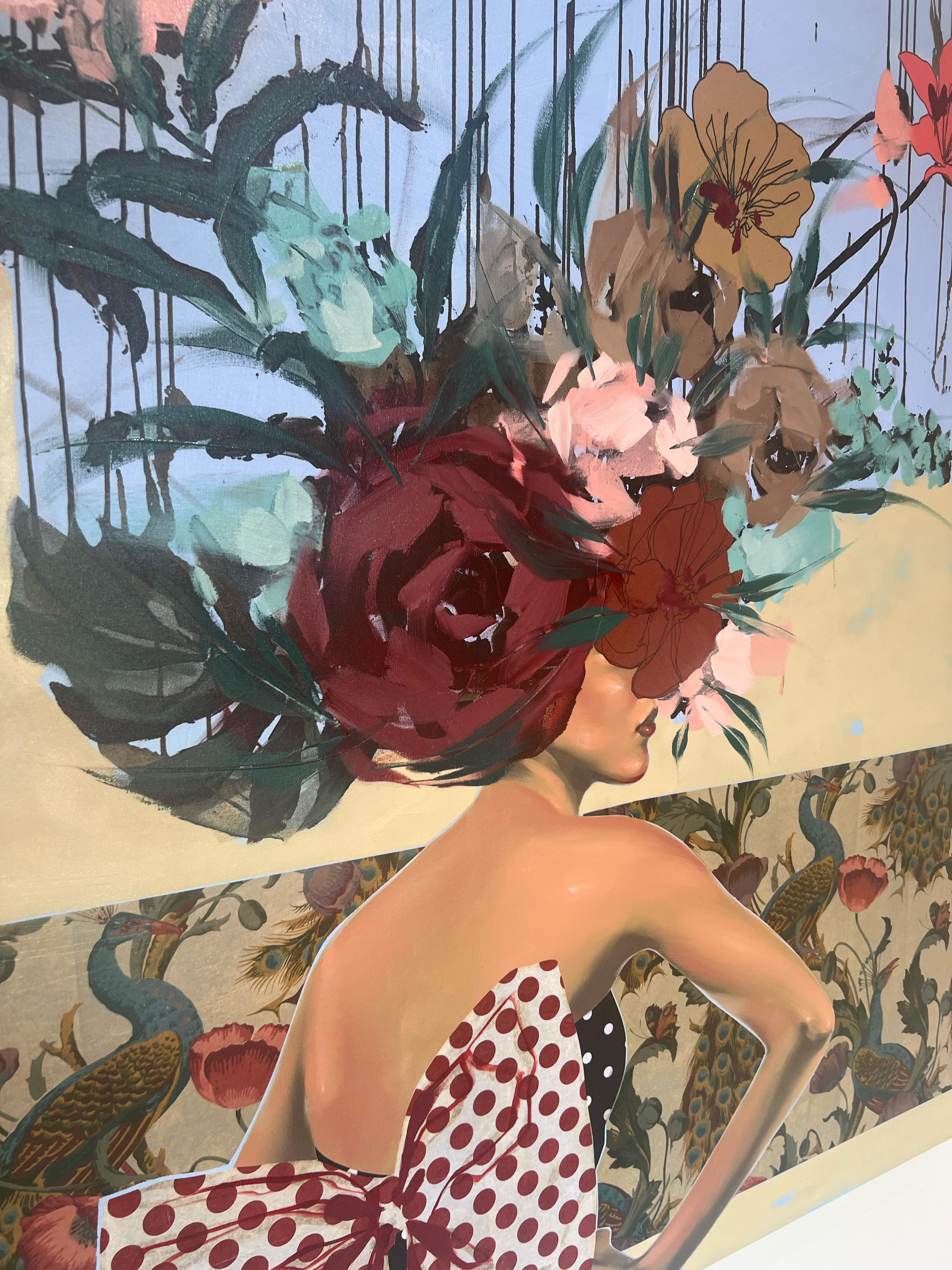 Figurativo/Femminile/Ritratto/Floreali/Modello_Make Believe_Anna Kincaide in vendita 3