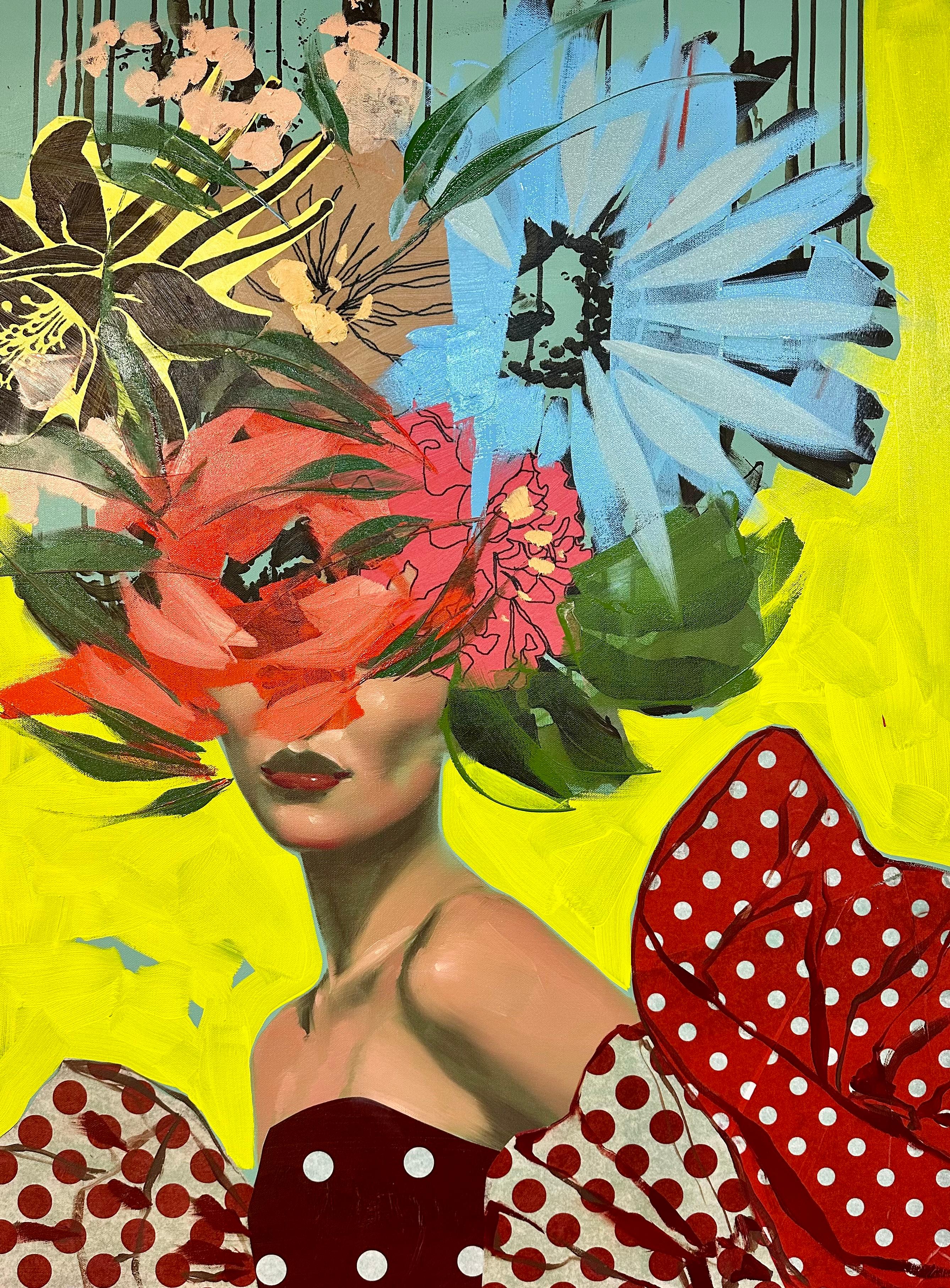 ANNA KINCAIDE
"Stay Forever Free"
Huile et techniques mixtes sur toile
40 x 30 pouces

Communiquant l'émotion et la narration avec l'aide limitée des expressions faciales de son personnage, Anna Kincaide crée des cascades de fleurs qui recouvrent