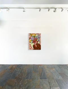 Figurative/Female, Portrait, Florals, Roses are Red by Anna Kincaide